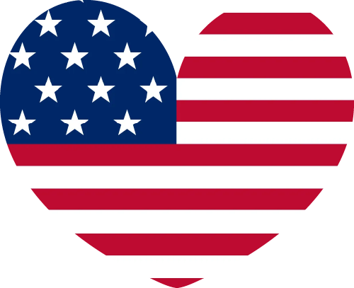 American flag heart